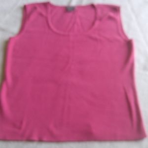 Ann Taylor Sleeveless Silk Knit To Hot Pink Size S